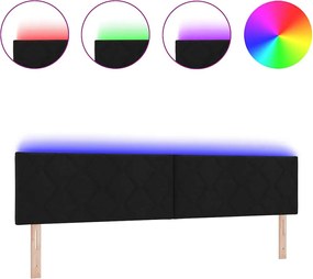 vidaXL Κεφαλάρι Μαύρο 200 cm ύφασμα