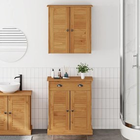 vidaXL Σετ Επίπλων Μπάνιου με ράφι VIGO 2 pcs Καφέ και Μέλι Καφέ