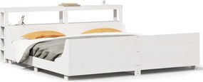 vidaXL Σκελετός Κρεβ. Χωρίς Στρώμα Λευκό 180x200 εκ Μασίφ Πεύκο