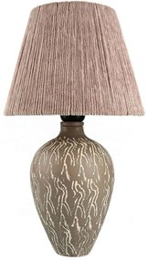 Φωτιστικό Επιτραπέζιο Βελούδο 687HMY2366 Φ25x50cm 1xE27 40W Grey-White Opviq