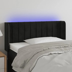 Κεφαλάρι Κρεβατιού LED Μαύρο 93x16x78/88 εκ. Βελούδινο 3123512
