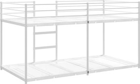 vidaXL Κουκέτα χωρίς στρώμα Λευκό 80x200 cm Ατσάλι