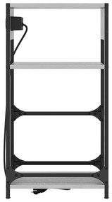 vidaXL Κομοδίνο Γκρι sonoma 40 x 27 x 76 εκ Επεξεργασμένο ξύλο