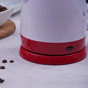 Ηλεκτρικός Βραστήρας Oliver Voltz OV51230F, 1300W, 900 ml, Κλίμακα μέτρησης, Λευκό / κόκκινο