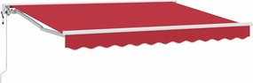 vidaXL Σκελετός Τέντας Κόκκινο 350 x 200 cm