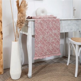 Τραβέρσα Felicia 06 All Over Pink Teoran 45X180 Cotton-Polyester