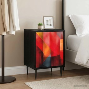 vidaXL Κομοδίνο HEESCH Μαύρη Δρυς 36 x 33 x 51 εκ. Επεξεργασμένο Ξύλο