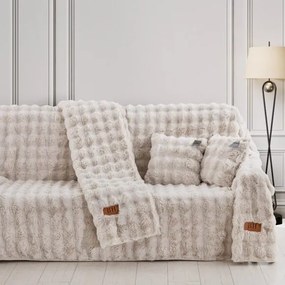 Beauty Home Γούνινο ριχτάρι Μονοθέσιο Art 8723 180x160 Εκρού