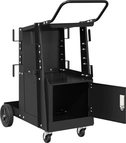vidaXL Καρότσι συγκόλλησης Μαύρο 91 x 47 x 96 εκ Ατσάλι