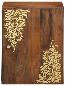 vidaXL Ντουλάπι Μπάνιου Καφέ 38 x 33.5 x 48 εκ. Μασίφ ξύλο μάνγκο