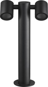 Κολωνάκι Ketto με 2 Σποτ GU10 Ø12cm IP44 Μαύρο