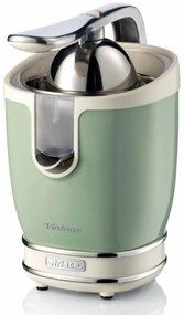 Πρέσα εσπεριδοειδών Ariete VINTAGE JUICER 0413/04, 85W, Μεταλλικό σώμα, Αθόρυβη λειτουργία, 2 εξαρτήματα, Πράσινο
