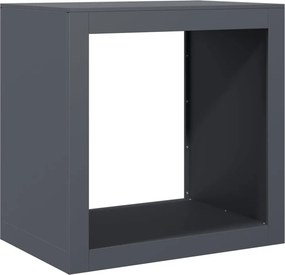 vidaXL Ράφι Καυσόξυλων Ανθρακί 60x40x60 εκ. Ατσάλινο