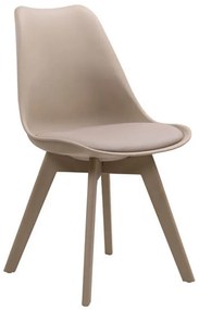 MARTIN-II Καρέκλα PP Tortora, Μονταρισμένη Tαπετσαρία 49x56x83cm ΕΜ137,9