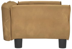 vidaXL Κρεβάτι Σκύλου Καφέ 70 x 45 x 30 εκ. Βελούδινο