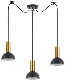 Φωτιστικό Οροφής Adept Tube 77-8647 40x40x300cm 3xE27 60W Black-Gold Homelighting