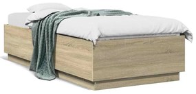 vidaXL Πλαίσιο Κρεβατιού Sonoma Δρυς 100x200 εκ. Επεξεργασμένο Ξύλο