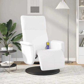 vidaXL Κάθισμα μασάζ Λευκό 71 x 90 x 105 εκ. Τεχνητό Δέρμα