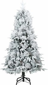 vidaXL Τεχνητό Χριστουγεννιάτικο Δέντρο με Χιόνι με βάση Λευκό 120 cm