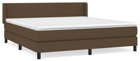 ΚΡΕΒΑΤΙ BOXSPRING ΜΕ ΣΤΡΩΜΑ ΣΚΟΥΡΟ ΚΑΦΕ 160X200 ΕΚ ΥΦΑΣΜΑΤΙΝΟ 3129564