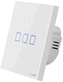 SONOFF smart διακόπτης ΤΧ-T2EU3C, αφής, Wi-Fi, τριπλός, λευκός