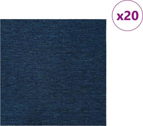 vidaXL Πλακάκι Χαλιού Μπλε 50 x 50 cm 20 τμχ.