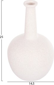 ΕΠΙΤΡΑΠΕΖΙΟ ΚΕΡΑΜΙΚΟ ΔΙΑΚΟΣΜΗΤΙΚΟ ELENDIL HM4593.01 ΥΠΟΛΕΥΚΟ ΚΡΥΣΤΑΛΛΙΚΟ Φ15x25Υεκ
