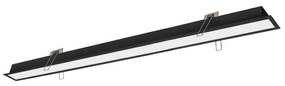 Γραμμικό Φωτιστικό Χωνευτό Viokef Sasa 3917-03142-4-B-P-D3 L1420 4000K Dimmable Μαύρο Ματ