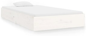 Πλαίσιο Κρεβατιού Λευκό 90 x 200 εκ. από Μασίφ Ξύλο - Λευκό