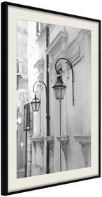 Αφίσα - Old Town's Charm - 40x60 - Μαύρο - Με πασπαρτού