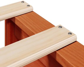 vidaXL Σκελετός Κρεβατιού Χωρίς Στρώμα Καφέ 140x200 Μασίφ Ξύλο Πεύκου