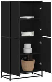 vidaXL Highboard Μαύρο 68x35x139 cm Κατασκευασμένο ξύλο