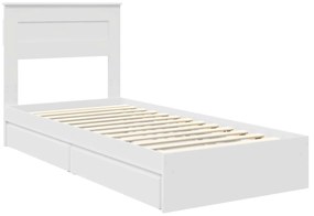 vidaXL Κρεβάτι Αποθήκης Λευκό 90 x 200 cm Επεξεργασμένο ξύλο