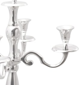 vidaXL Κηροπήγιο Ασημί 32x32x79.5 εκ Αλουμίνιο
