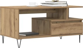 vidaXL Τραπεζάκι Σαλονιού τεχνίτης Δρυς 90x49x45 εκ. Επεξεργασμ. Ξύλο