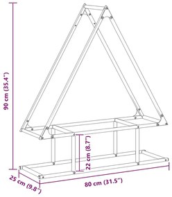 Ράφι για καυσόξυλα 80x25x90 εκ. Ατσάλι ψυχρής έλασης - Πράσινο