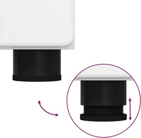 vidaXL Σετ Επίπλων Μπάνιου TULUM 3 pcs Υψηλής γυαλάδας λευκό