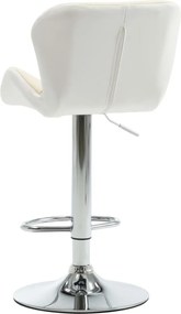 vidaXL Σκαμπό Μπαρ 2 τεμ. Κρεμ από Συνθετικό Δέρμα