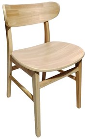Καρέκλα Lumnia pakoworld rubberwood σε φυσική απόχρωση 46x50x76εκ