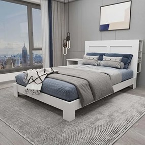 Stewehome Chapter Μοντέρνο Κρεβάτι MDF Μονό και Διπλό -Λευκό 200x200 cm