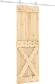 vidaXL Συρόμενη Πόρτα Φυσικό και Λευκό 70 x 210 cm