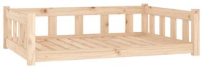 vidaXL Κρεβάτι Σκύλου 105,5 x 75,5 x 28 εκ. από Μασίφ Ξύλο Πεύκου