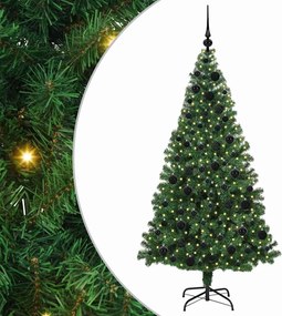 vidaXL Τεχνητό Χριστουγεννιάτικο Δέντρο με 300 LED Πράσινο 180 cm