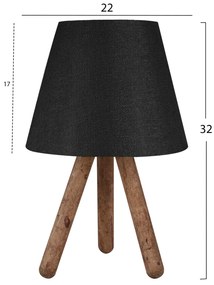 ΦΩΤΙΣΤΙΚΟ ΕΠΙΤΡΑΠΕΖΙΟ HM7598.03 ΜΑΥΡΟ-ΚΑΡΥΔΙ