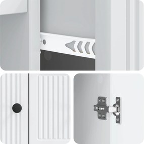 vidaXL Πλαϊνό γραφείο Λευκό 66 x 34,5 x 90 εκ Επεξεργασμένο Ξύλο