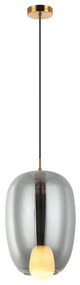 Φωτιστικό Οροφής Μονόφωτο Zambelis 22056 Smoked Glass