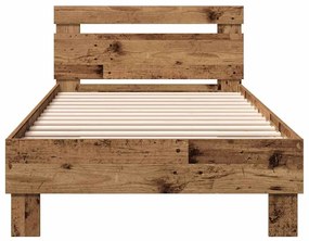 vidaXL Πλαίσιο Κρεβατιού Παλιό Ξύλο 90 x 200 cm Επεξεργασμένο ξύλο