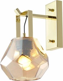 Απλίκα Τοίχου Aca V371481WA Gold/Amber