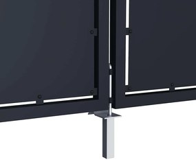 vidaXL Πόρτα Περίφραξης Κήπου Ανθρακί 350 x 125 εκ. Ατσάλινη