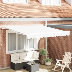 vidaXL Αυτόματη Αναδιπλούμενη Τέντα Λευκή 300x250 εκ.